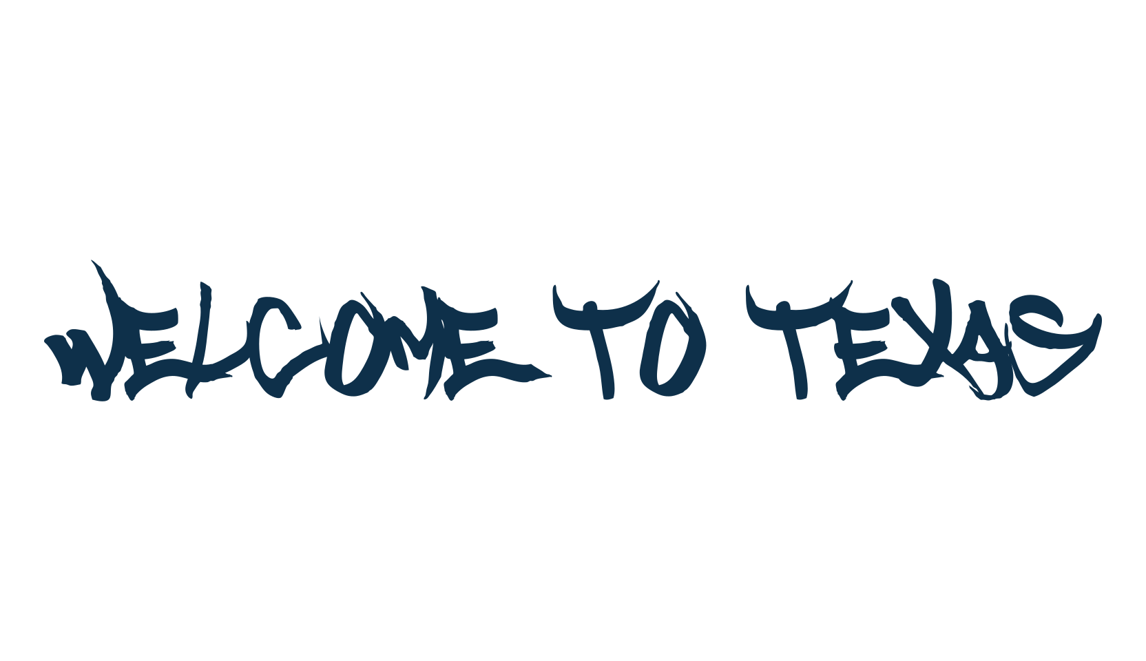 Welcome to Texas, graffiti font preview