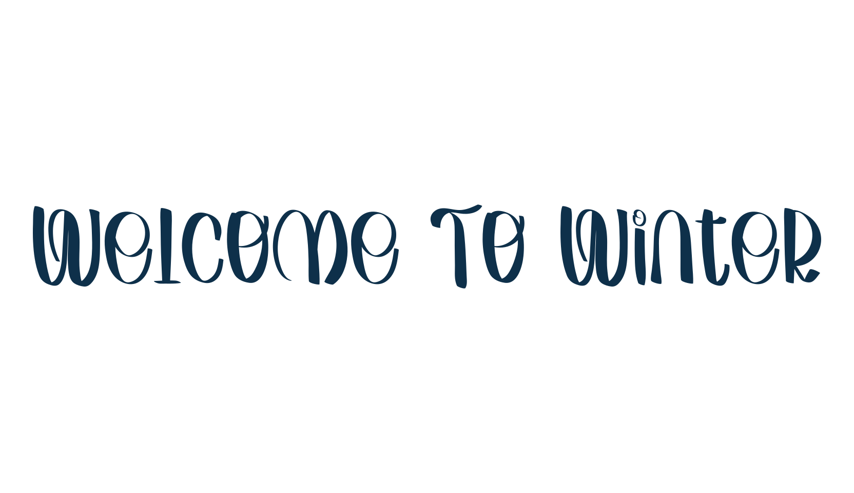 Welcome To Winter, display market font preview