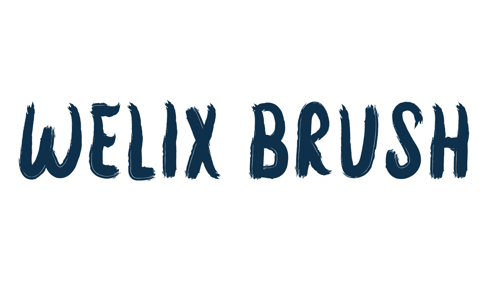 Welix Brush, brush font preview