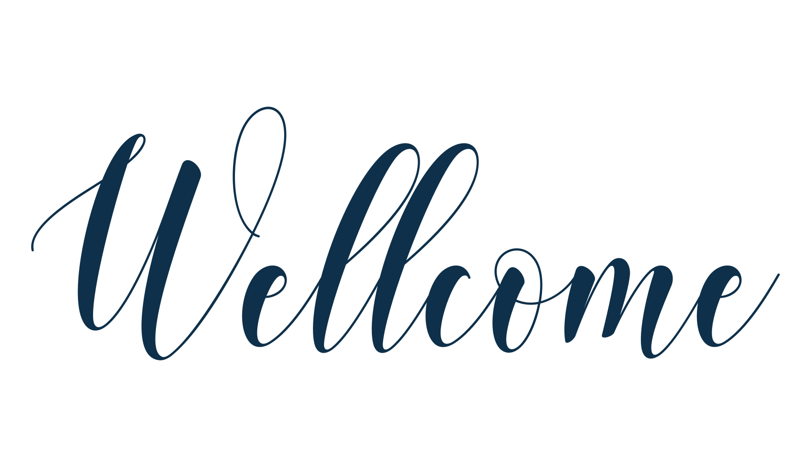 Wellcome, calligraphy font preview