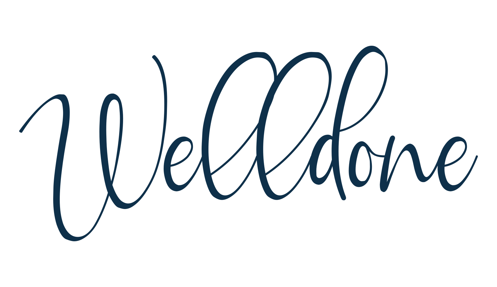 Welldone (welldone-2), calligraphy font preview