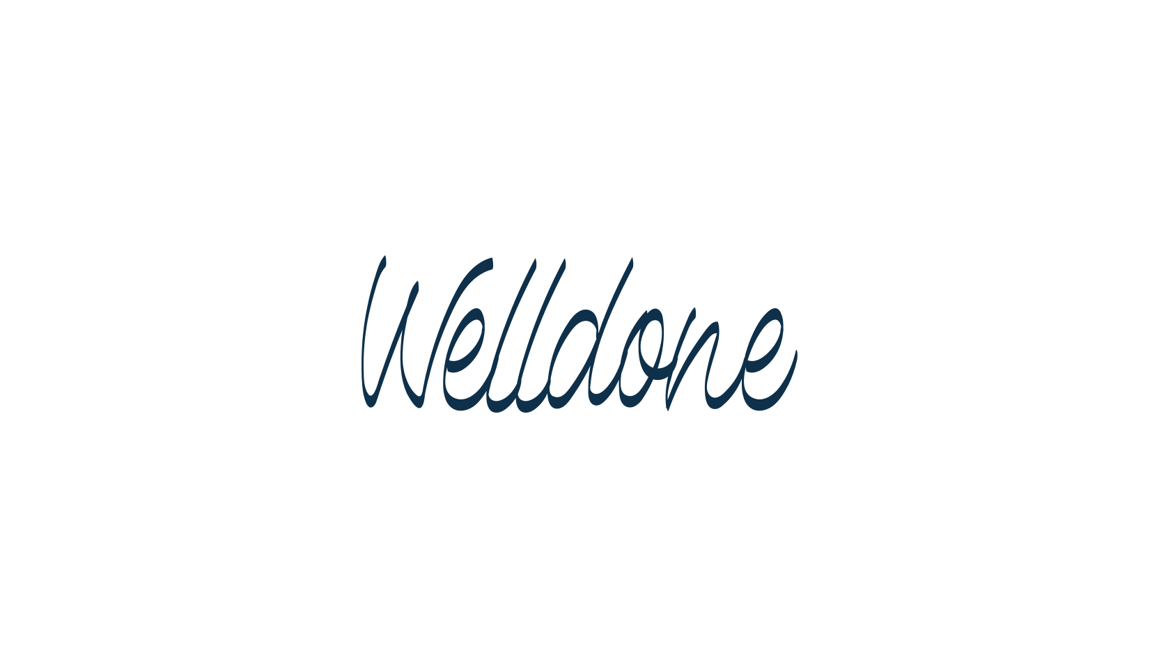 Welldone, script handwritten fancy decorative calligraphy font preview