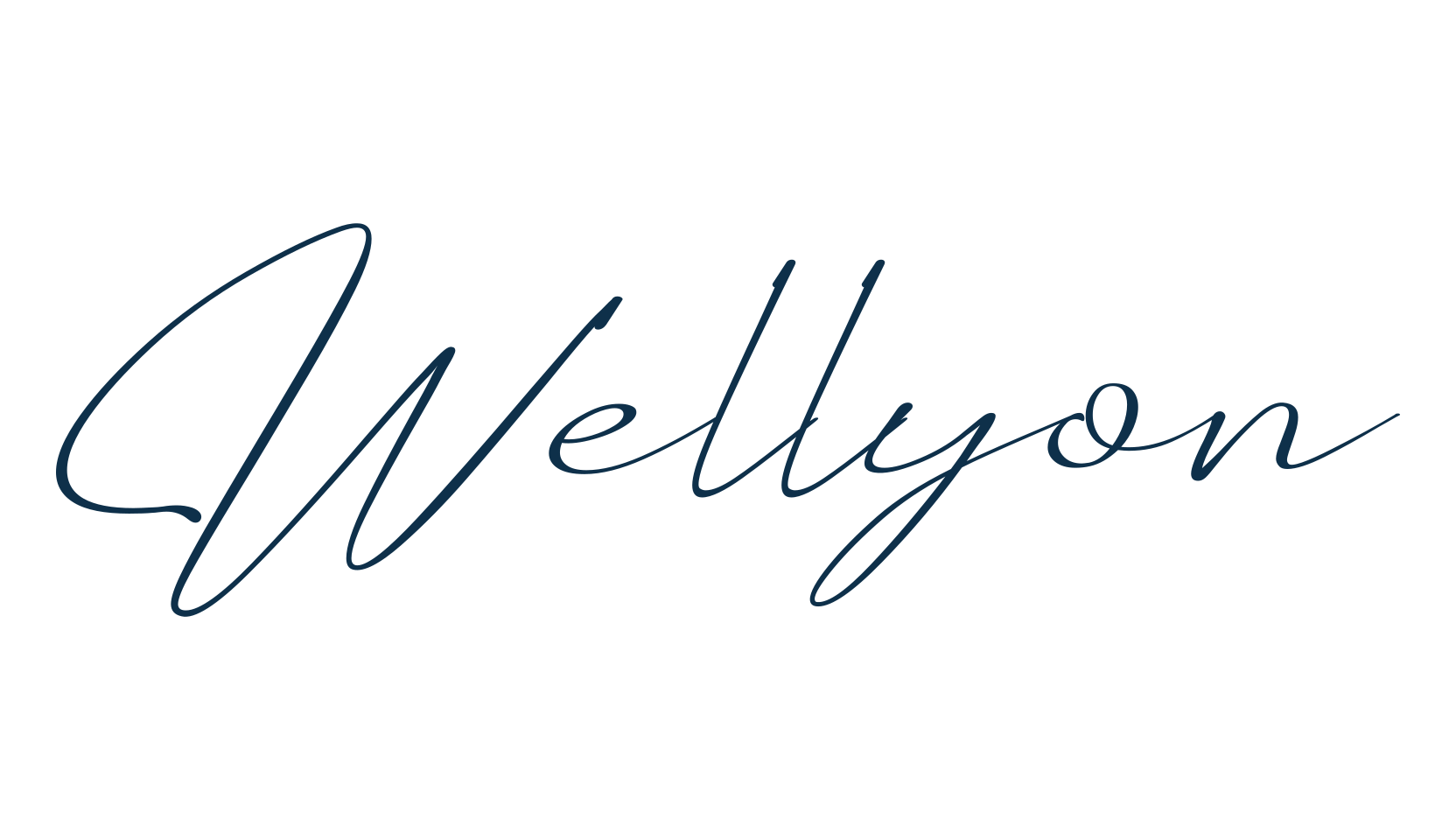Wellyon, handwriting font preview