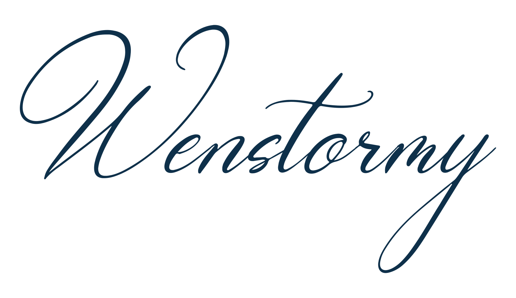 Wenstormy, script calligraphy fancy decorative font preview