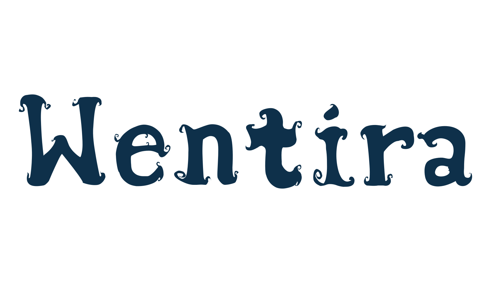 Wentira, curly font preview
