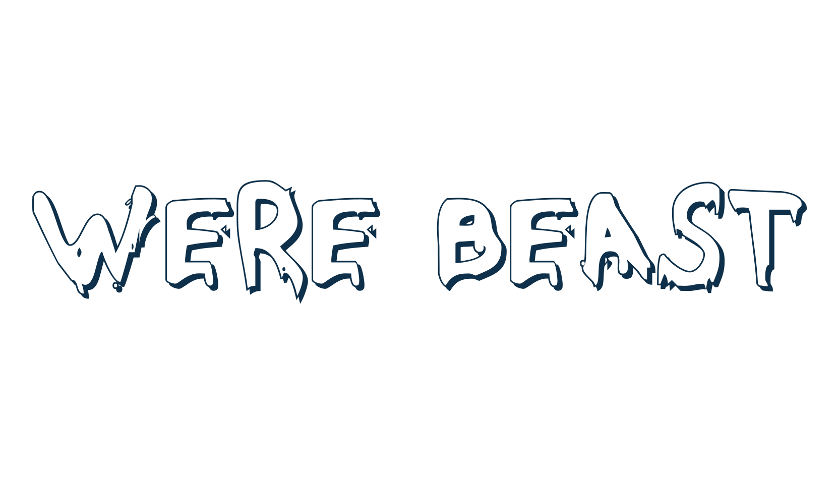Were Beast, halloween font preview
