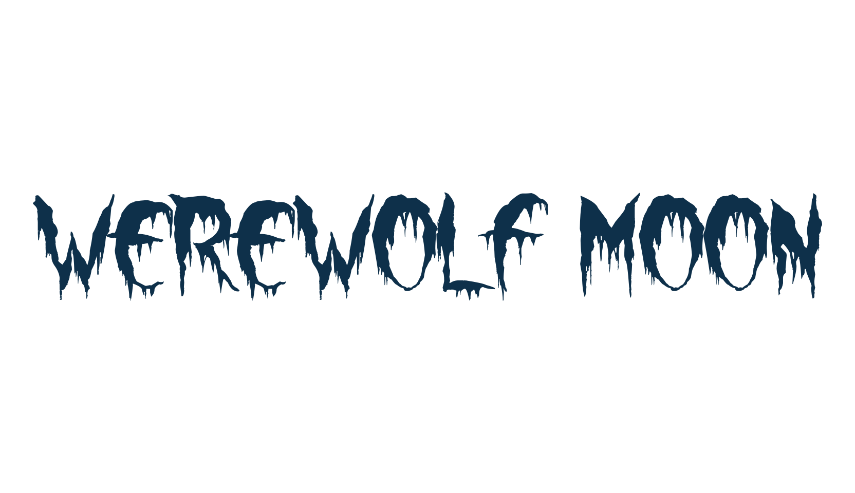 Werewolf Moon, holiday halloween fancy decorative horror font preview