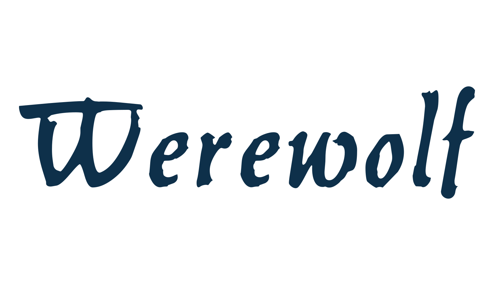 Werewolf, fancy various decorative script calligraphy font preview