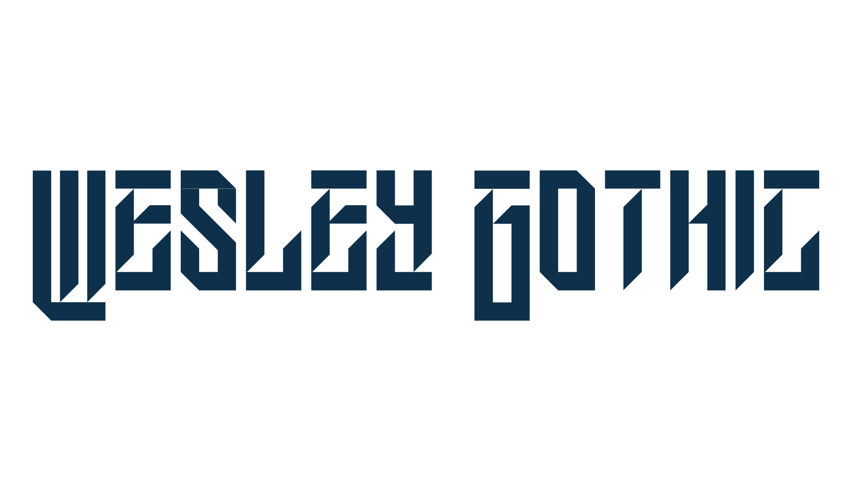 Wesley Gothic, modern font preview