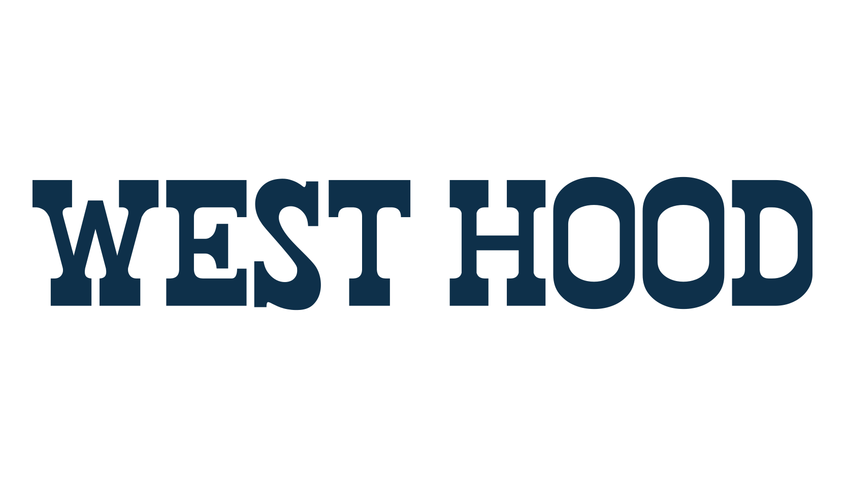 West Hood, western font preview