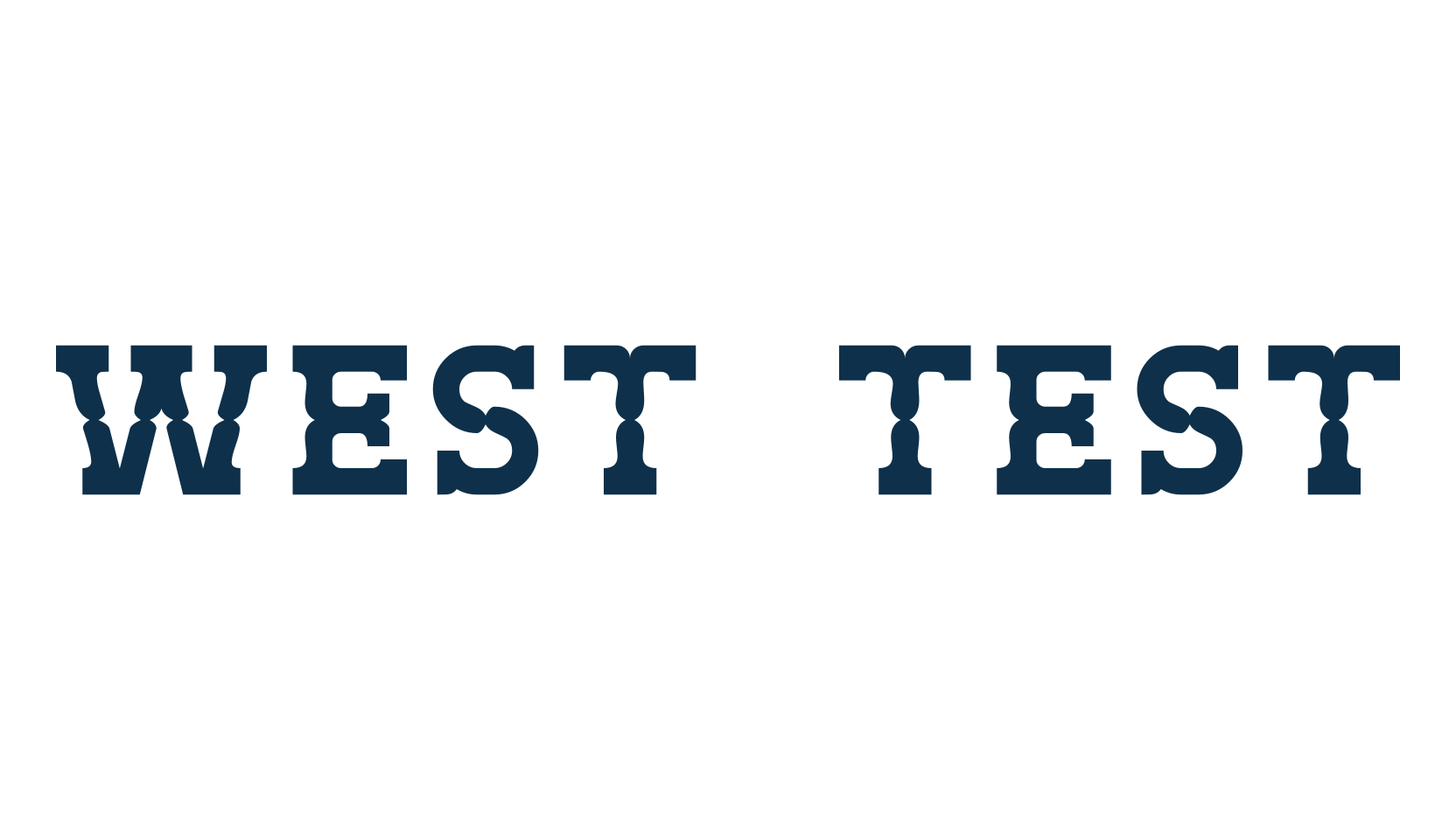 West Test, western font preview