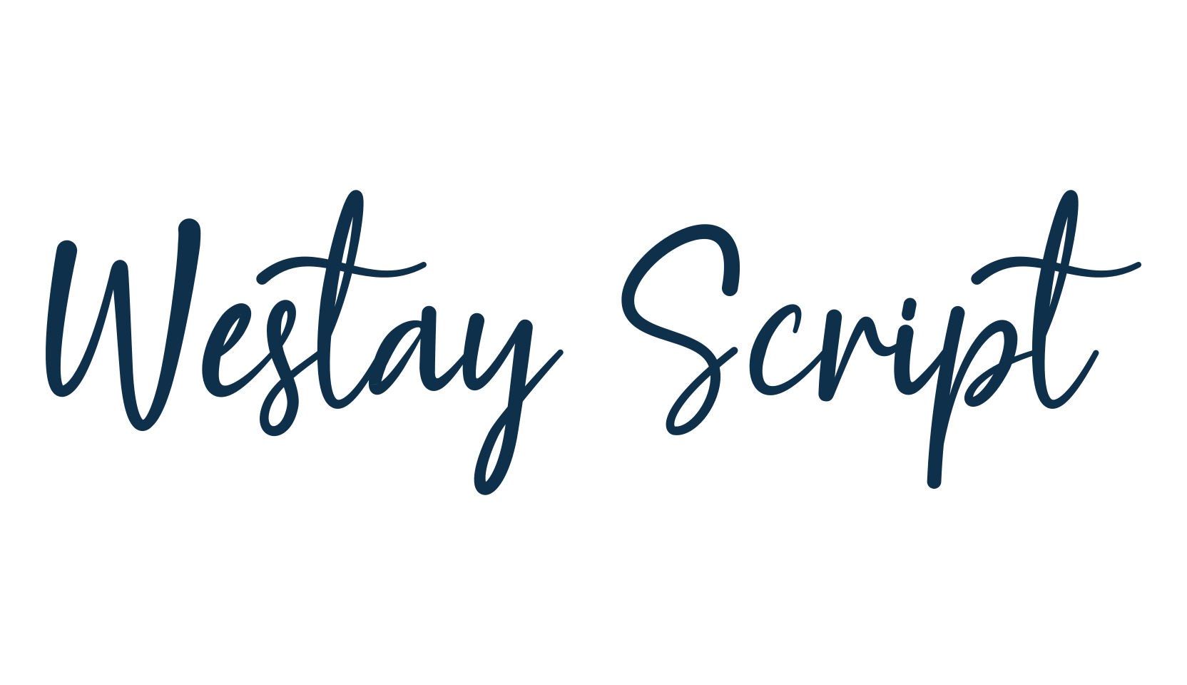 Westay Script, handwriting font preview