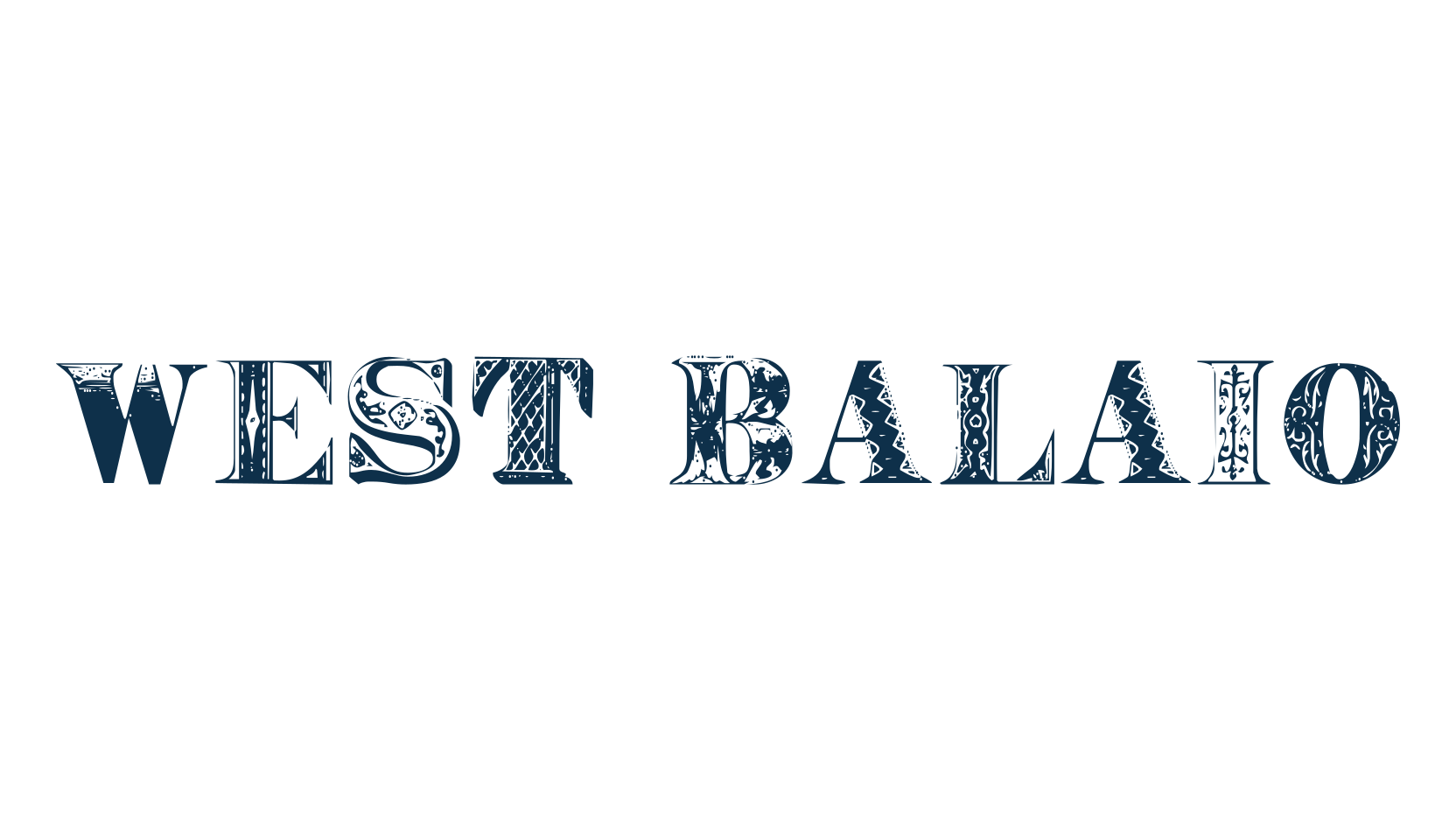 West Balaio, fancy decorative font preview