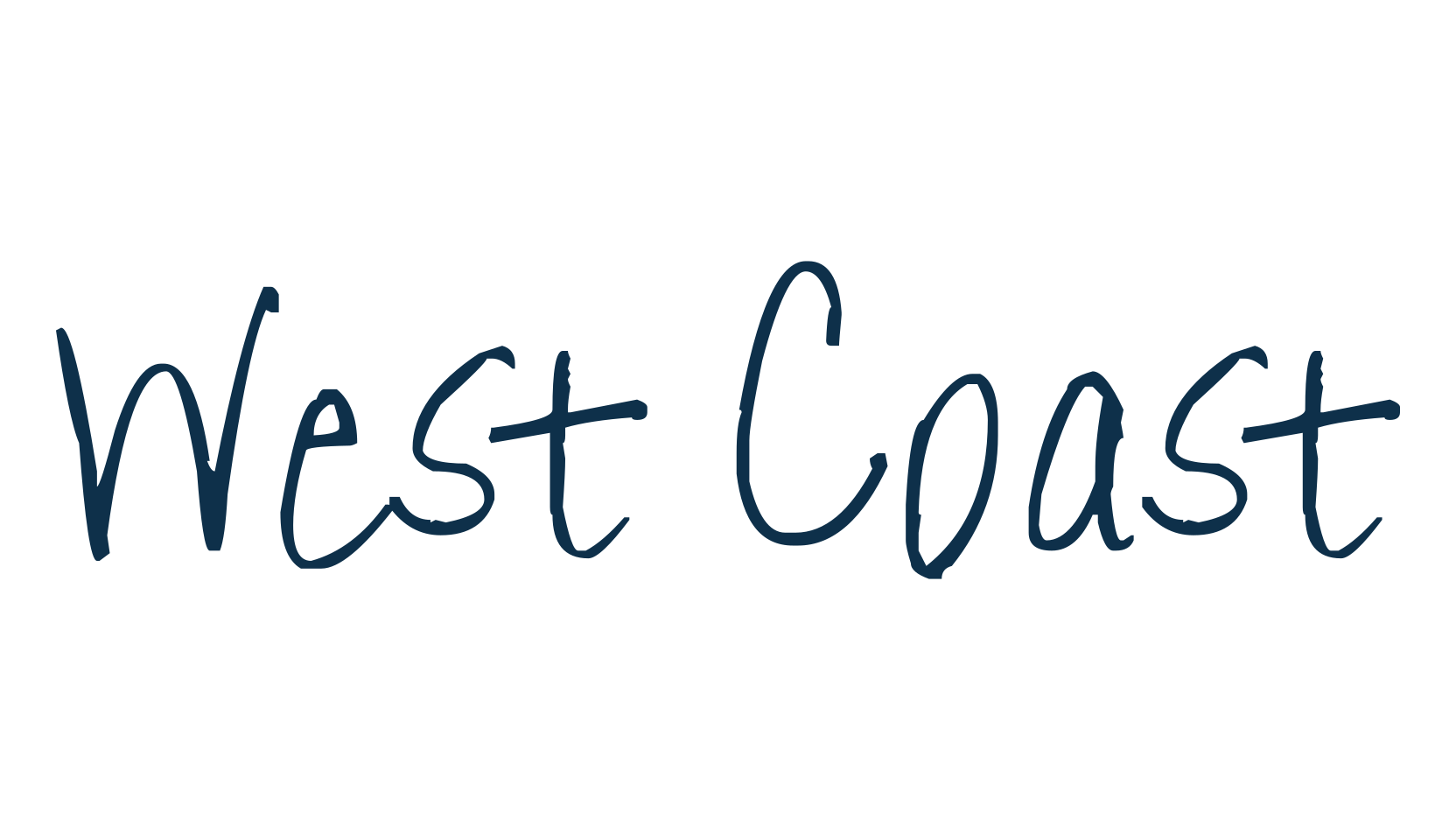 West Coast, handwriting font preview