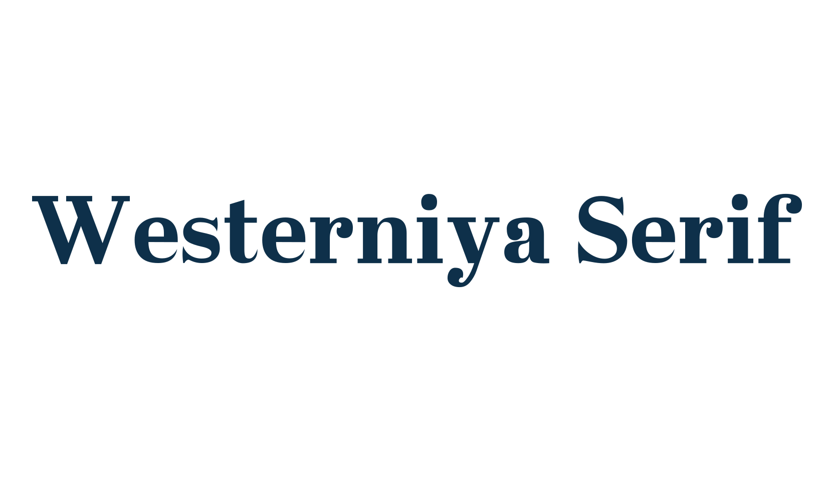 Westerniya Serif, basic serif font preview