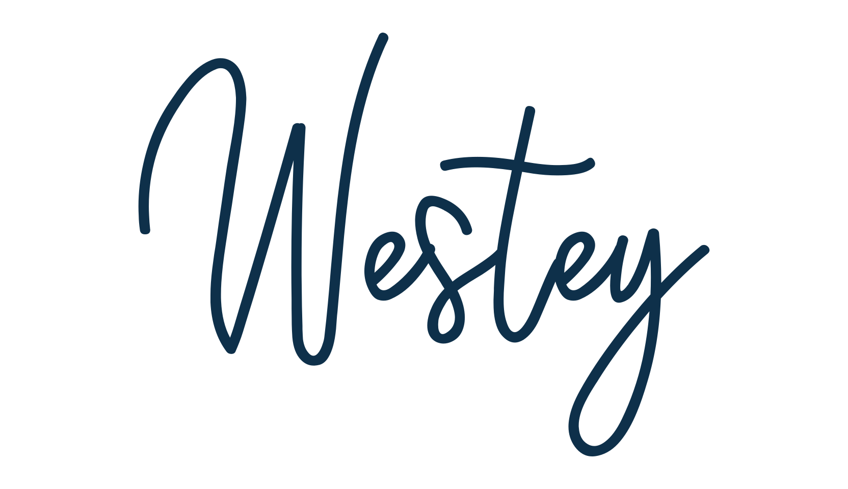 Westey, script handwritten fancy decorative calligraphy font preview