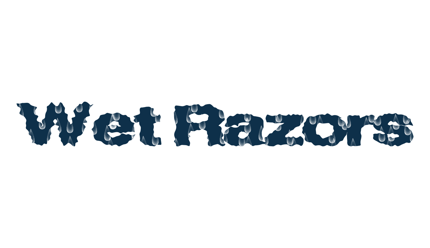 Wet Razors, eroded font preview