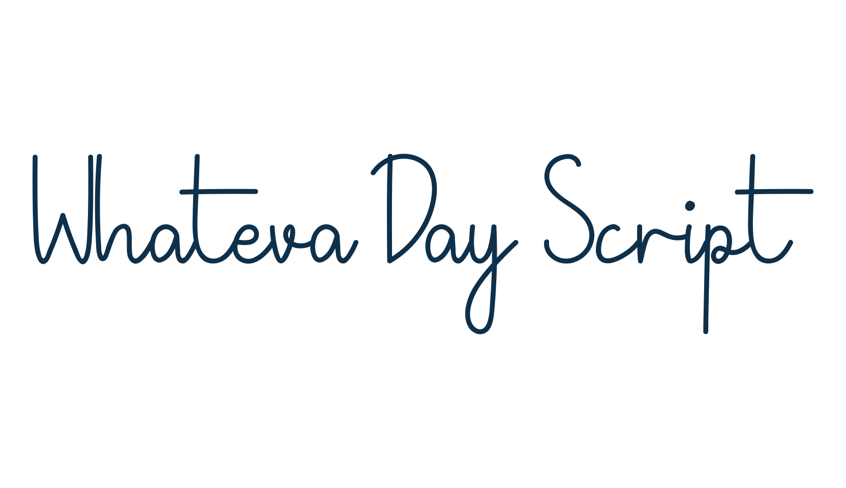 Whateva Day Script, fancy decorative font preview