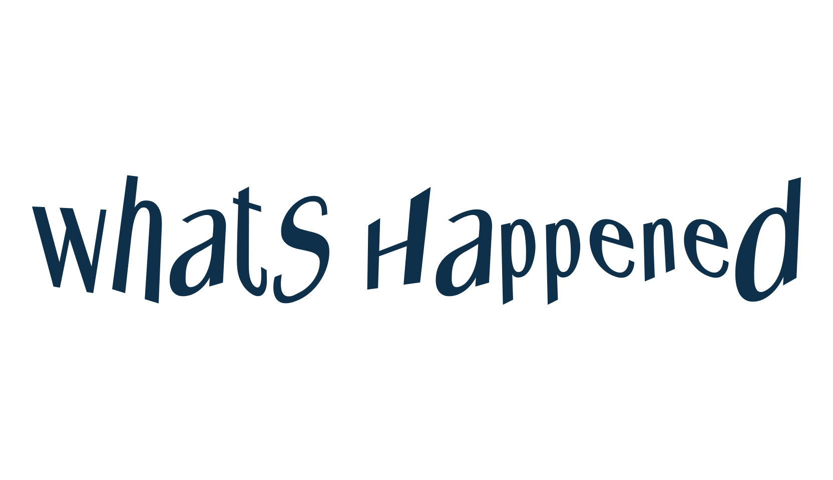 Whats Happened, fancy distorted decorative font preview