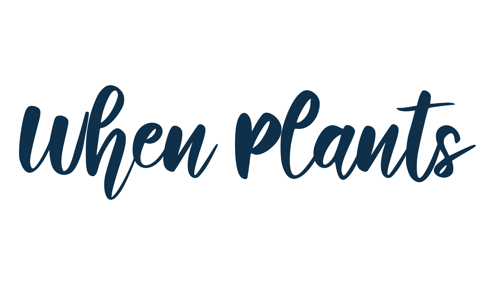 When Plants, fancy decorative font preview