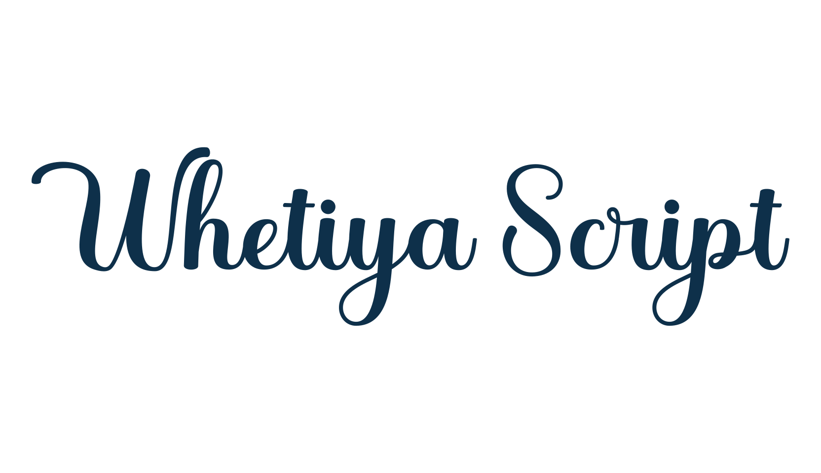Whetiya Script, calligraphy font preview