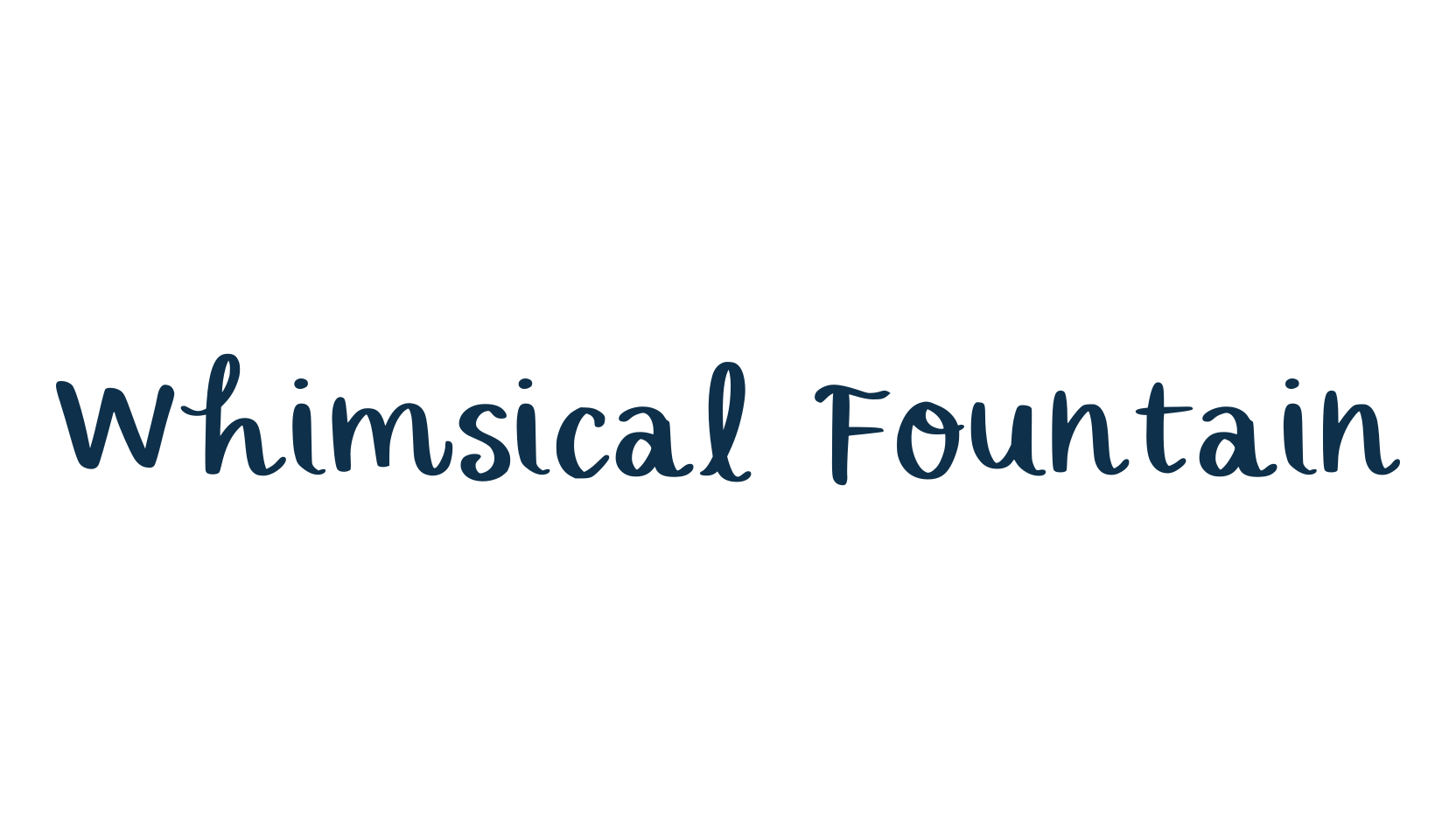 Whimsical Fountain, fancy various decorative script calligraphy font preview