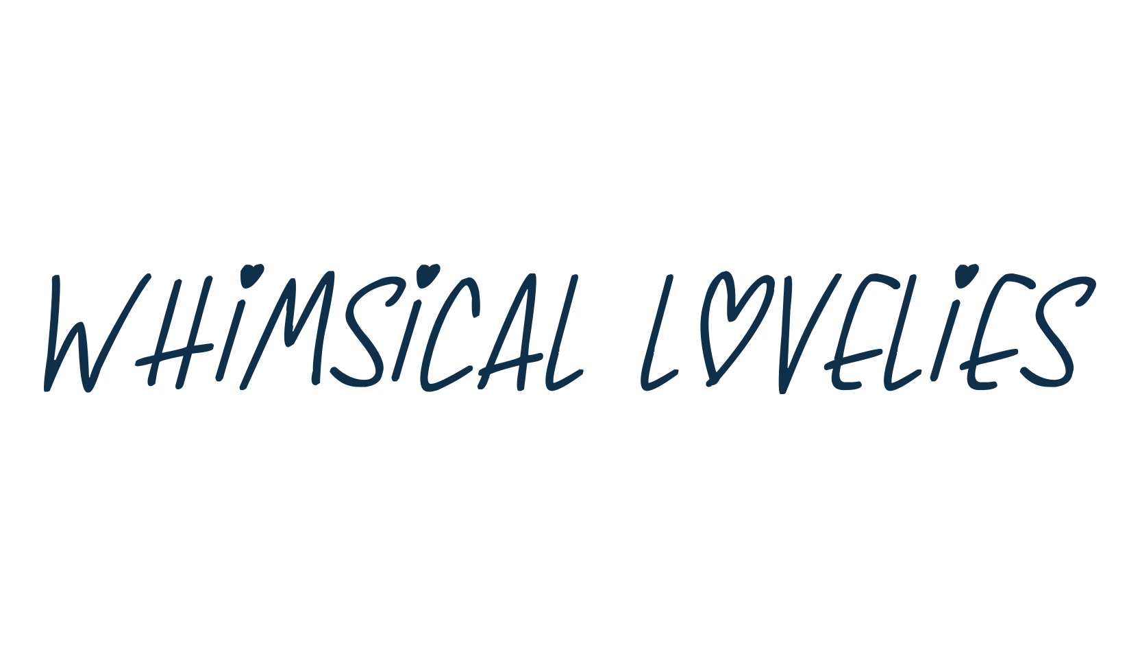 Whimsical Lovelies, fancy various decorative script calligraphy font preview