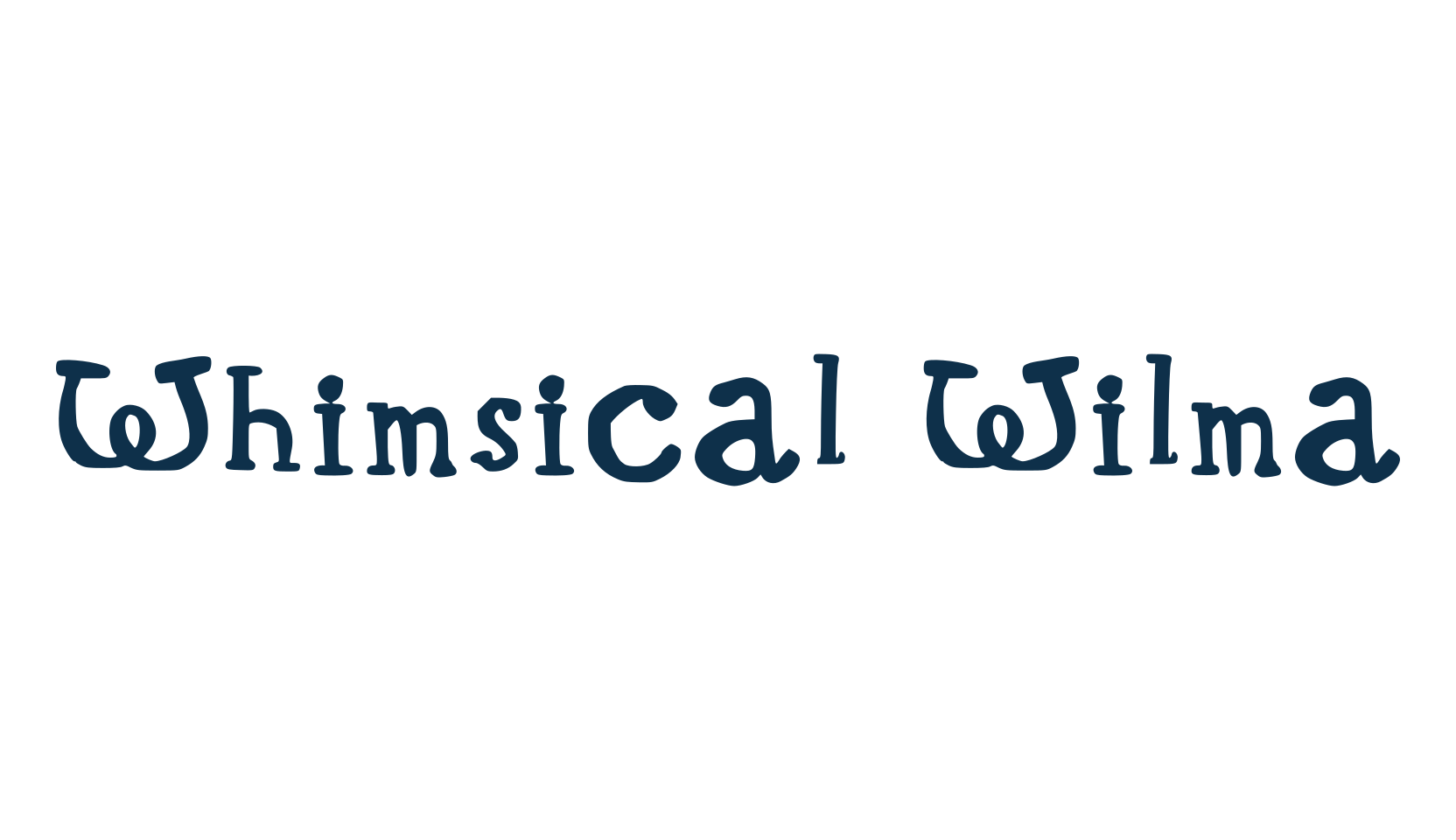 Whimsical Wilma, various font preview