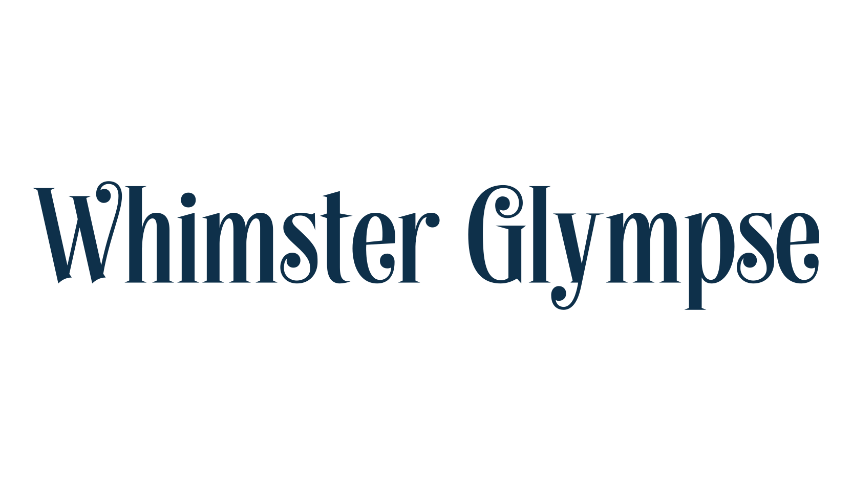 Whimster Glympse, fancy retro decorative font preview