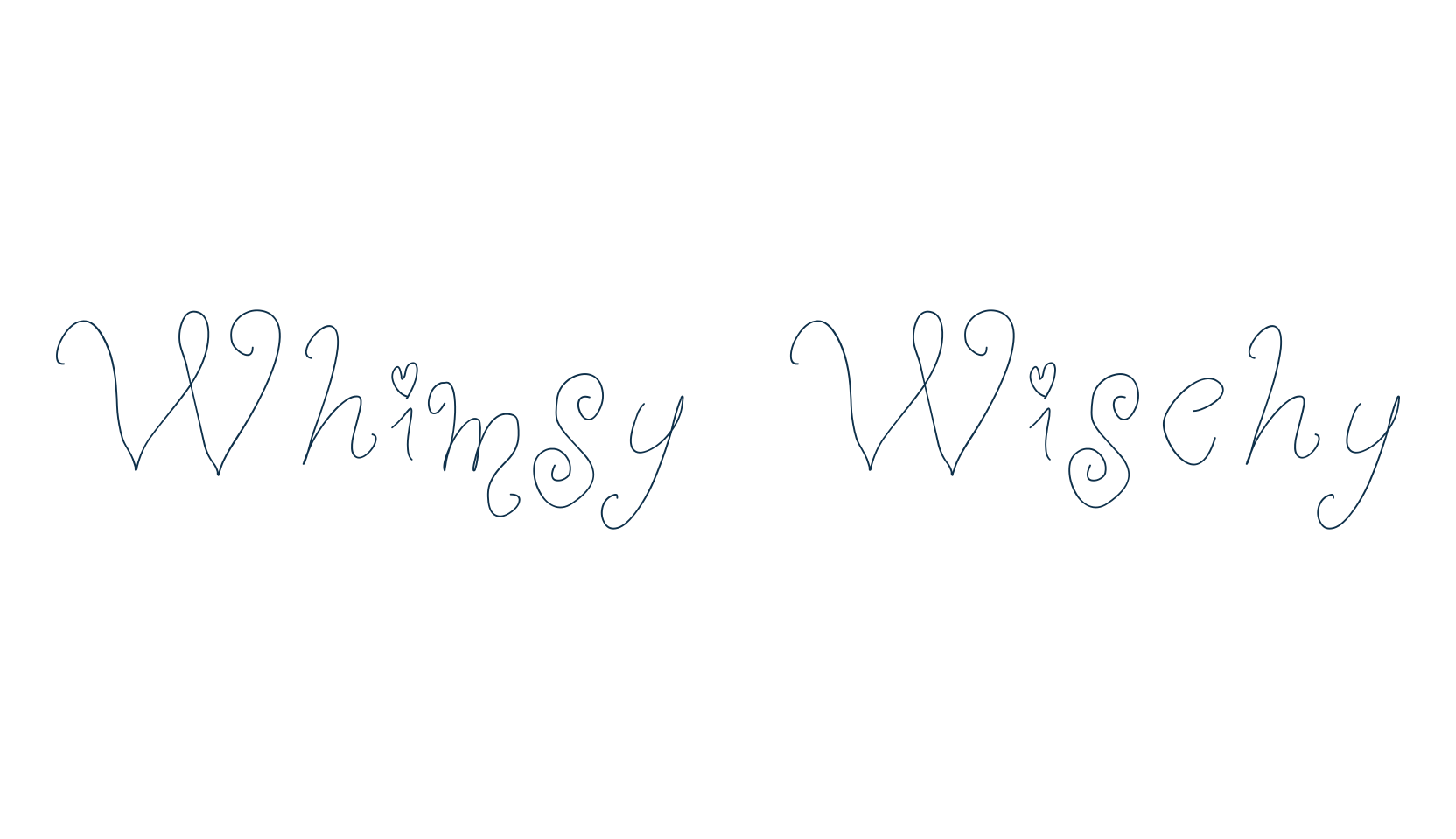 Whimsy Wischy, curly font preview