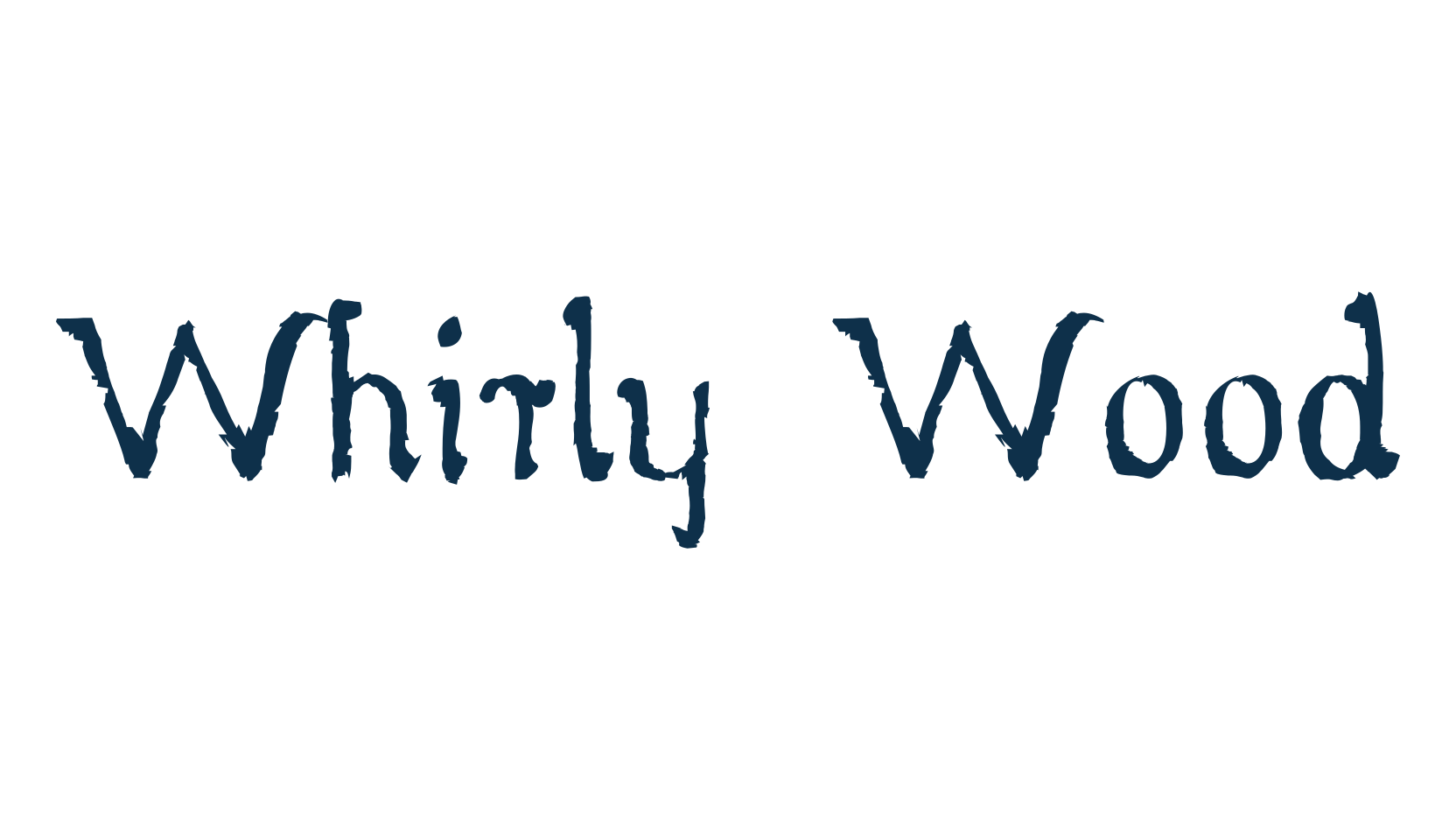 Whirly Wood, fancy eroded decorative font preview