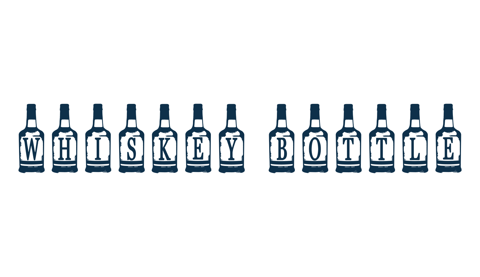 Whiskey Bottle, fancy decorative font preview