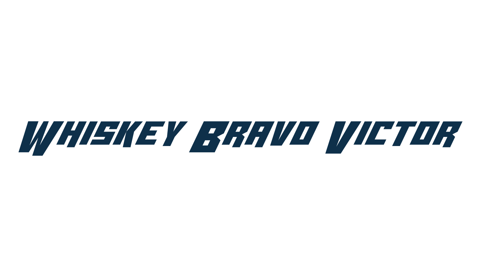 Whiskey Bravo Victor, fancy various techno sci-fi font preview
