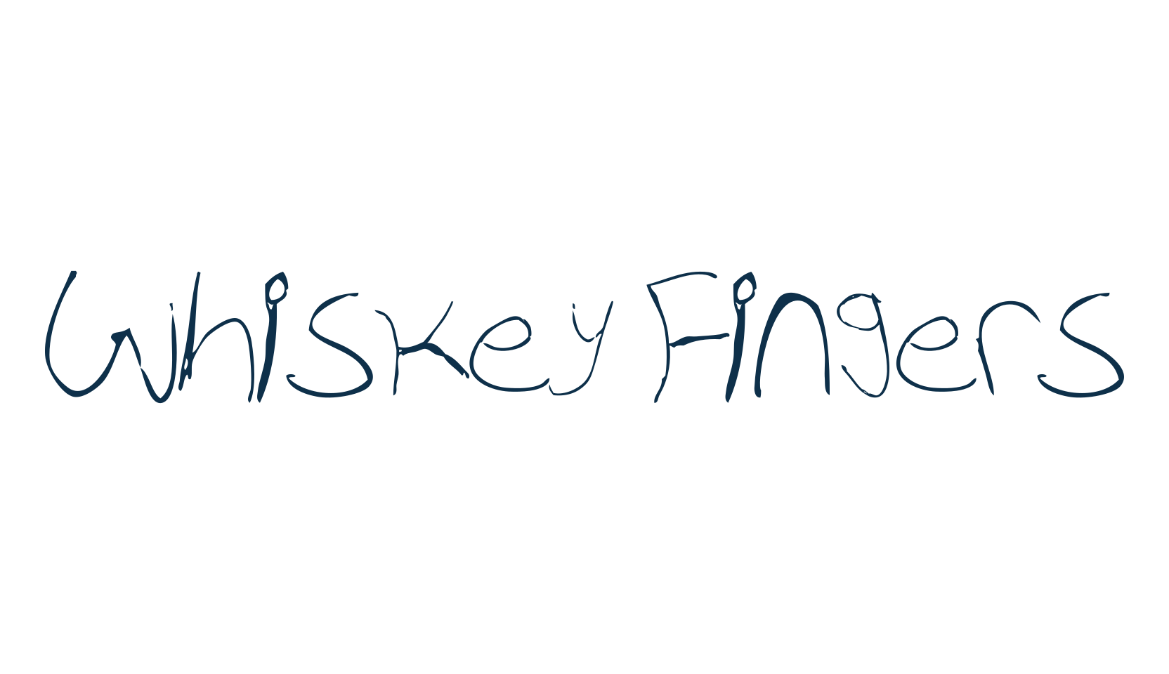 Whiskey Fingers, fancy various decorative script calligraphy font preview