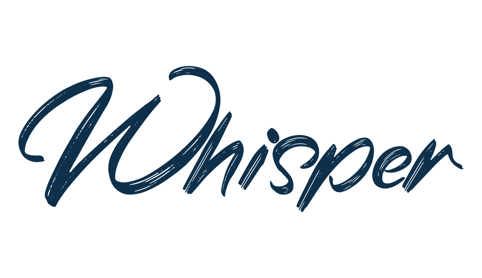 Whisper (whisper-2), brush font preview