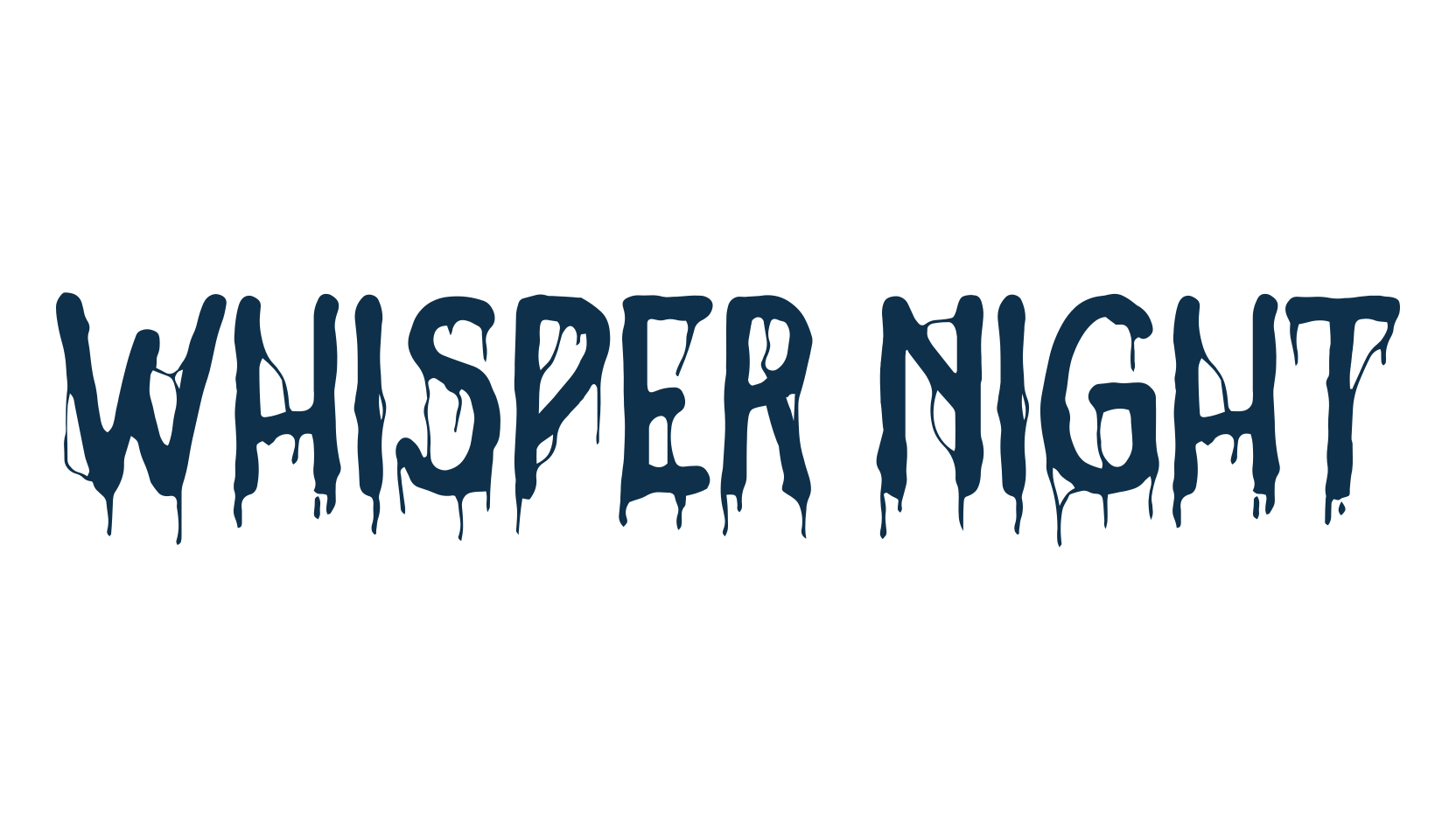 Whisper Night, fancy decorative font preview