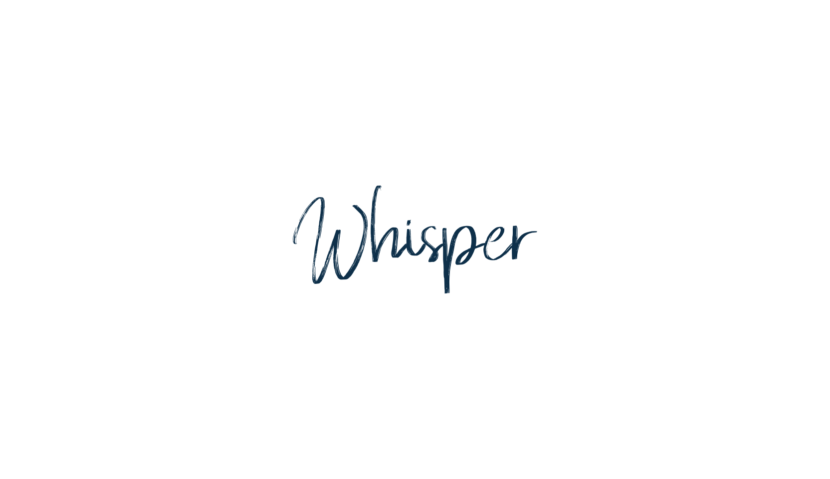 Whisper, script brush fancy decorative calligraphy font preview