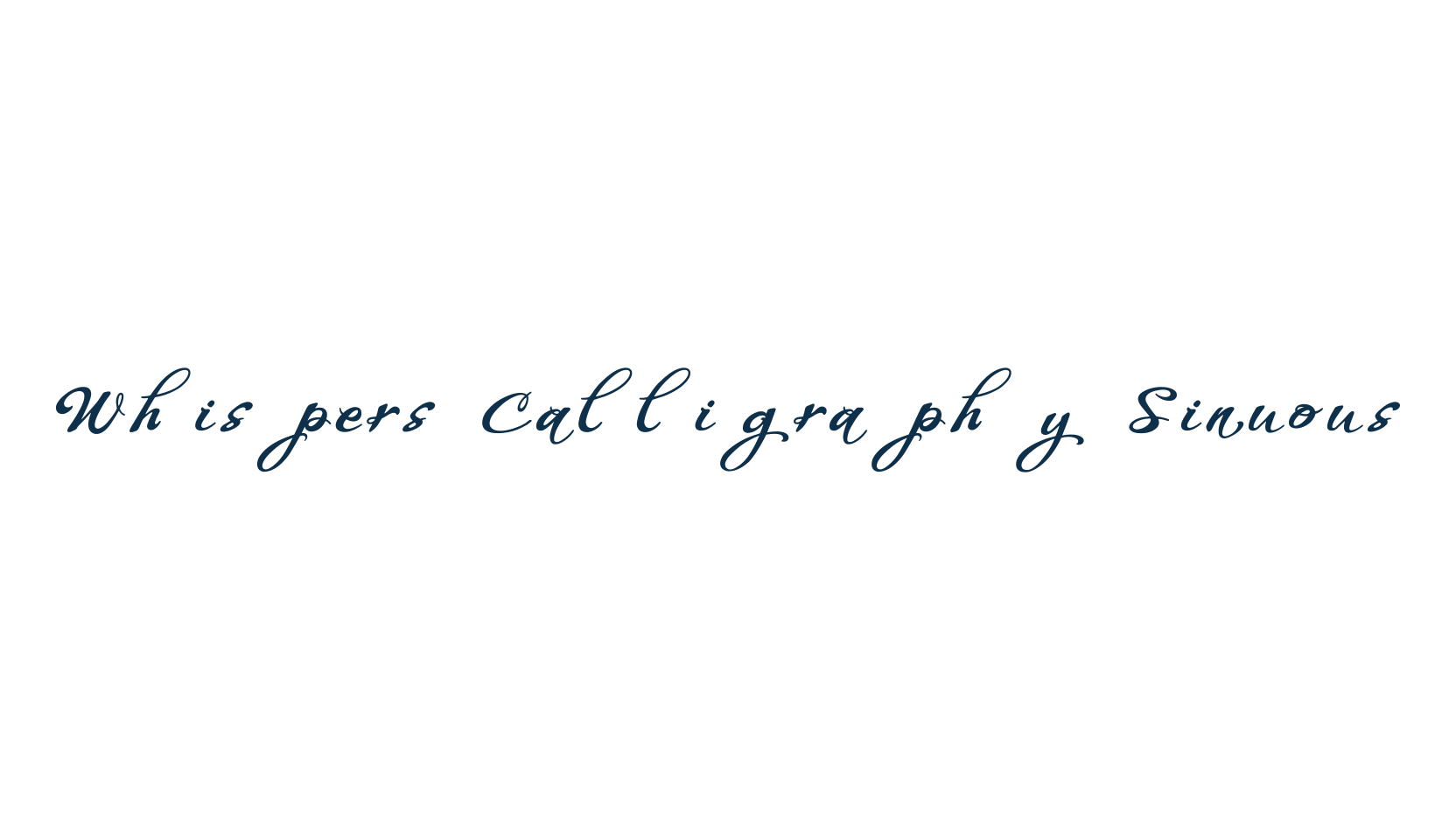 Whispers Calligraphy Sinuous, script calligraphy fancy decorative font preview