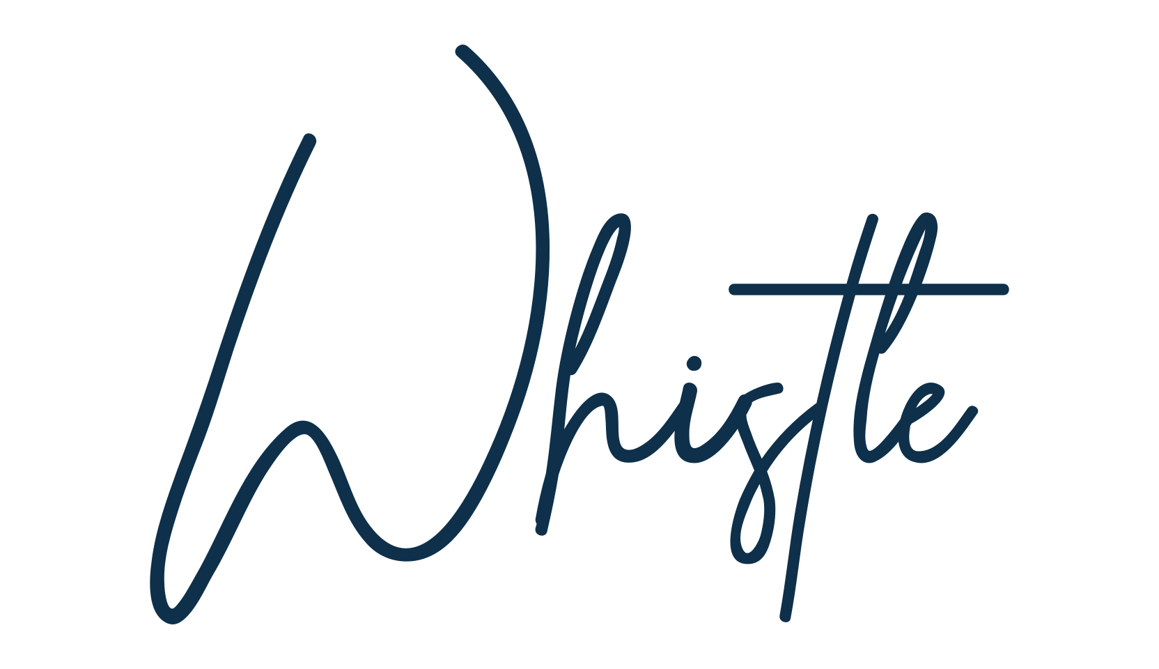 Whistle, script handwritten fancy decorative calligraphy font preview