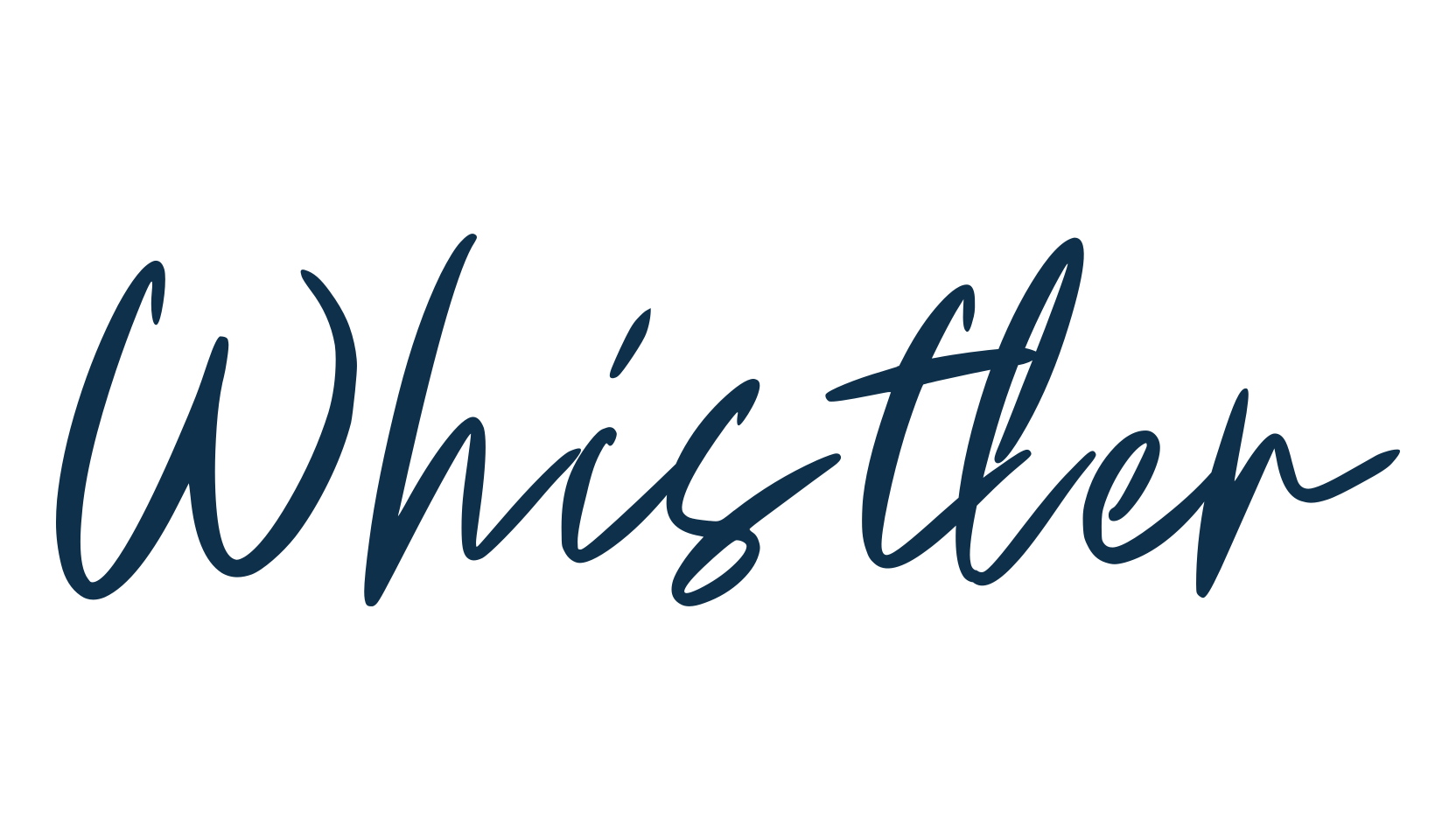 Whistler, handwriting font preview