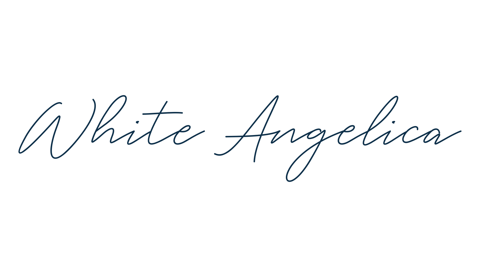 White Angelica, handwriting font preview