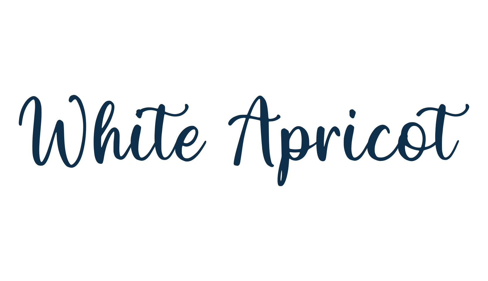 White Apricot, various font preview