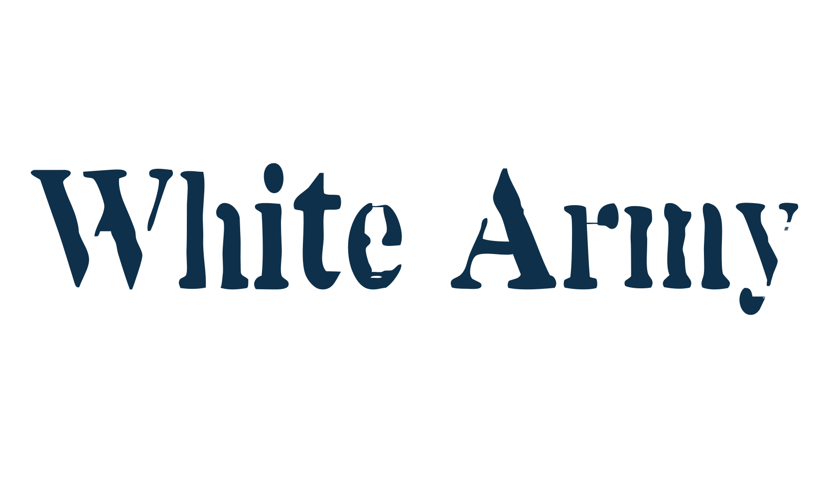 White Army, stencil, army font preview