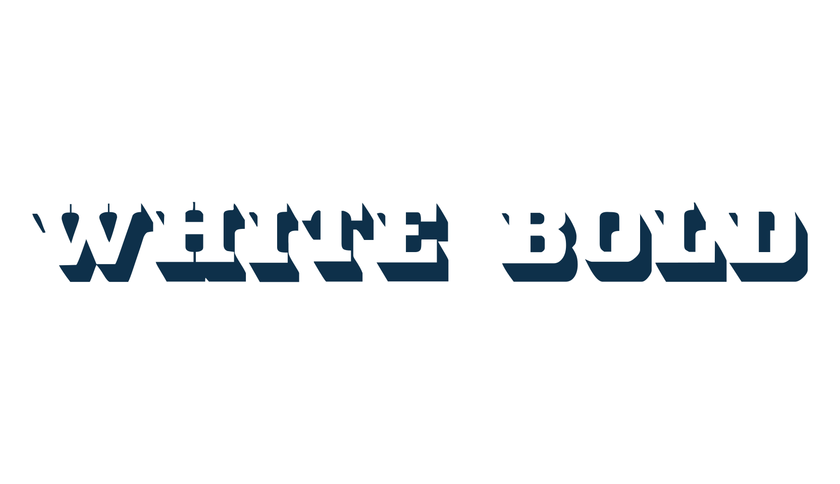 White Bold, various font preview