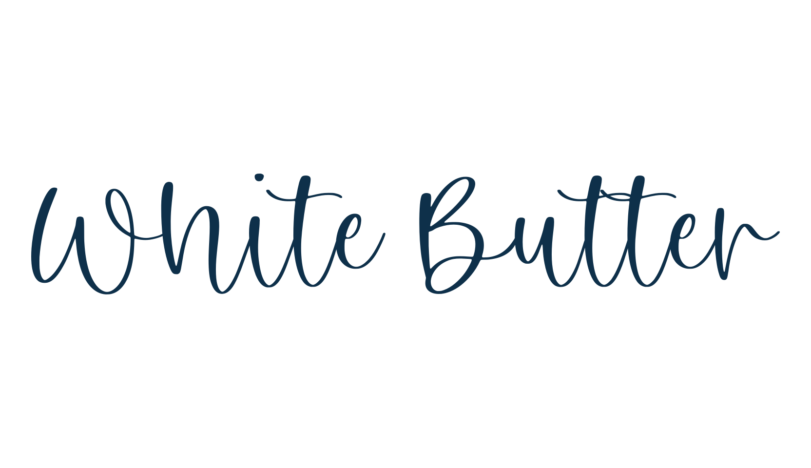 White Butter, script handwritten fancy decorative calligraphy font preview