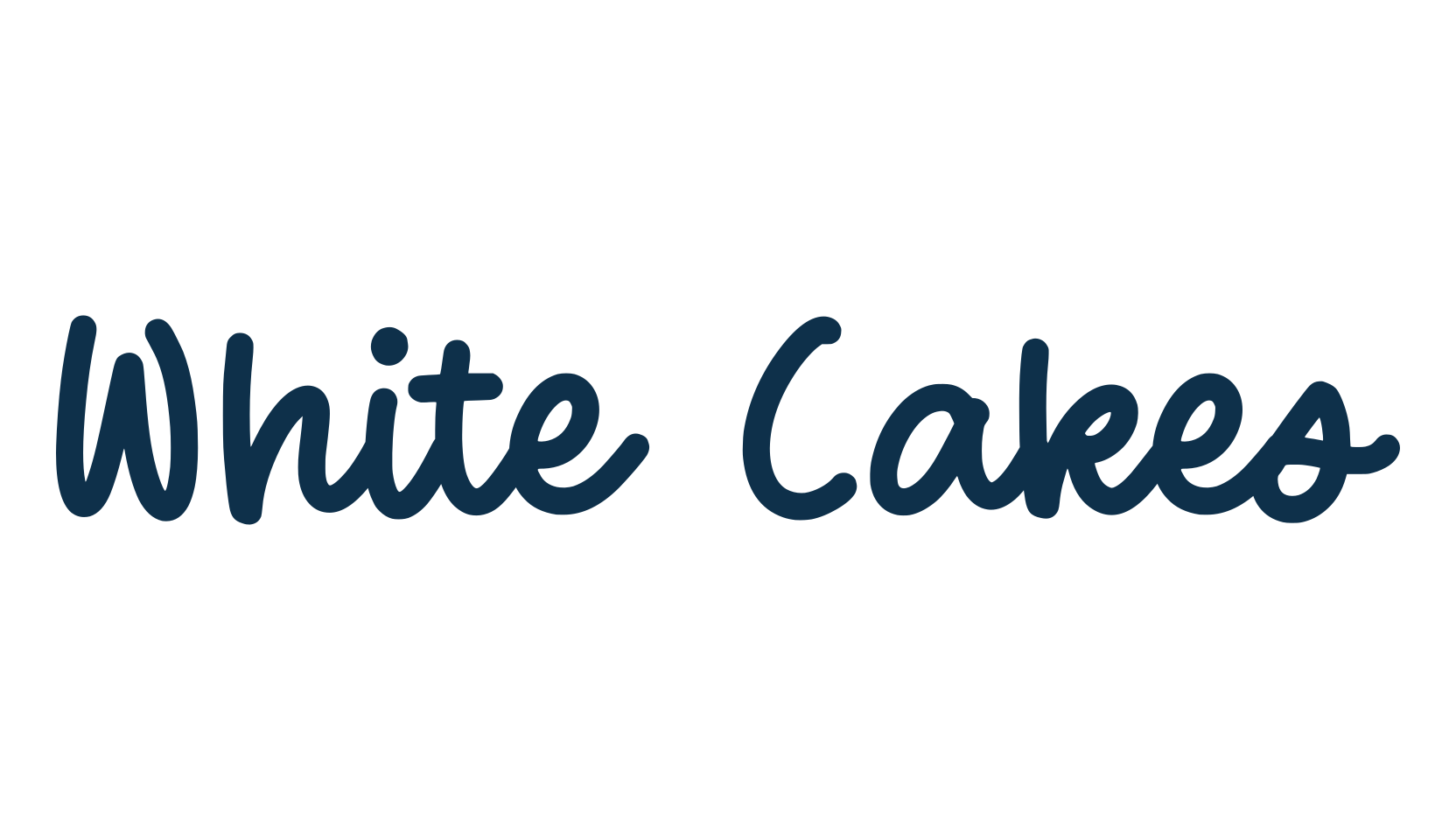 White Cakes, script handwritten fancy decorative calligraphy font preview