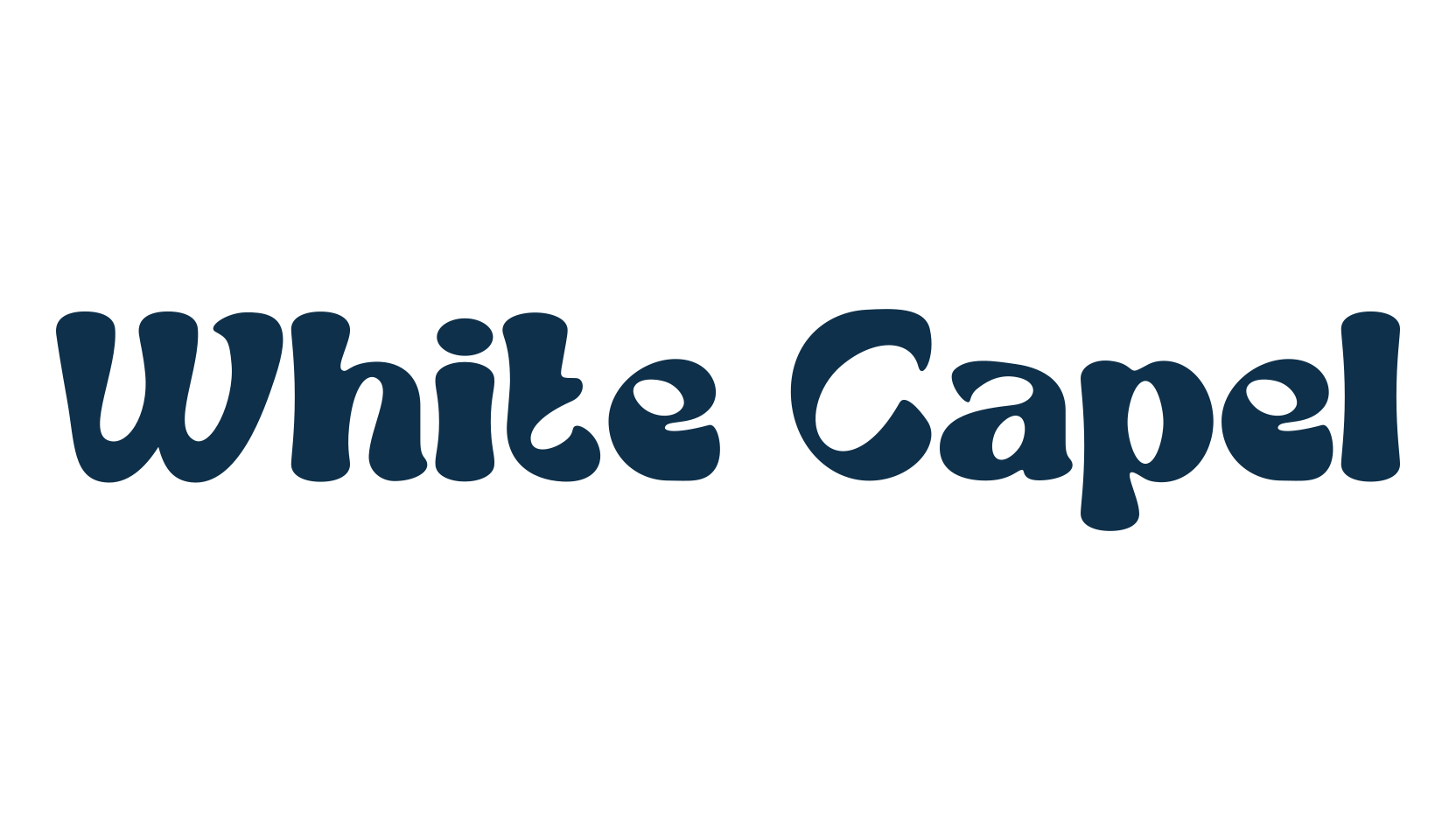 White Capel, groovy font preview