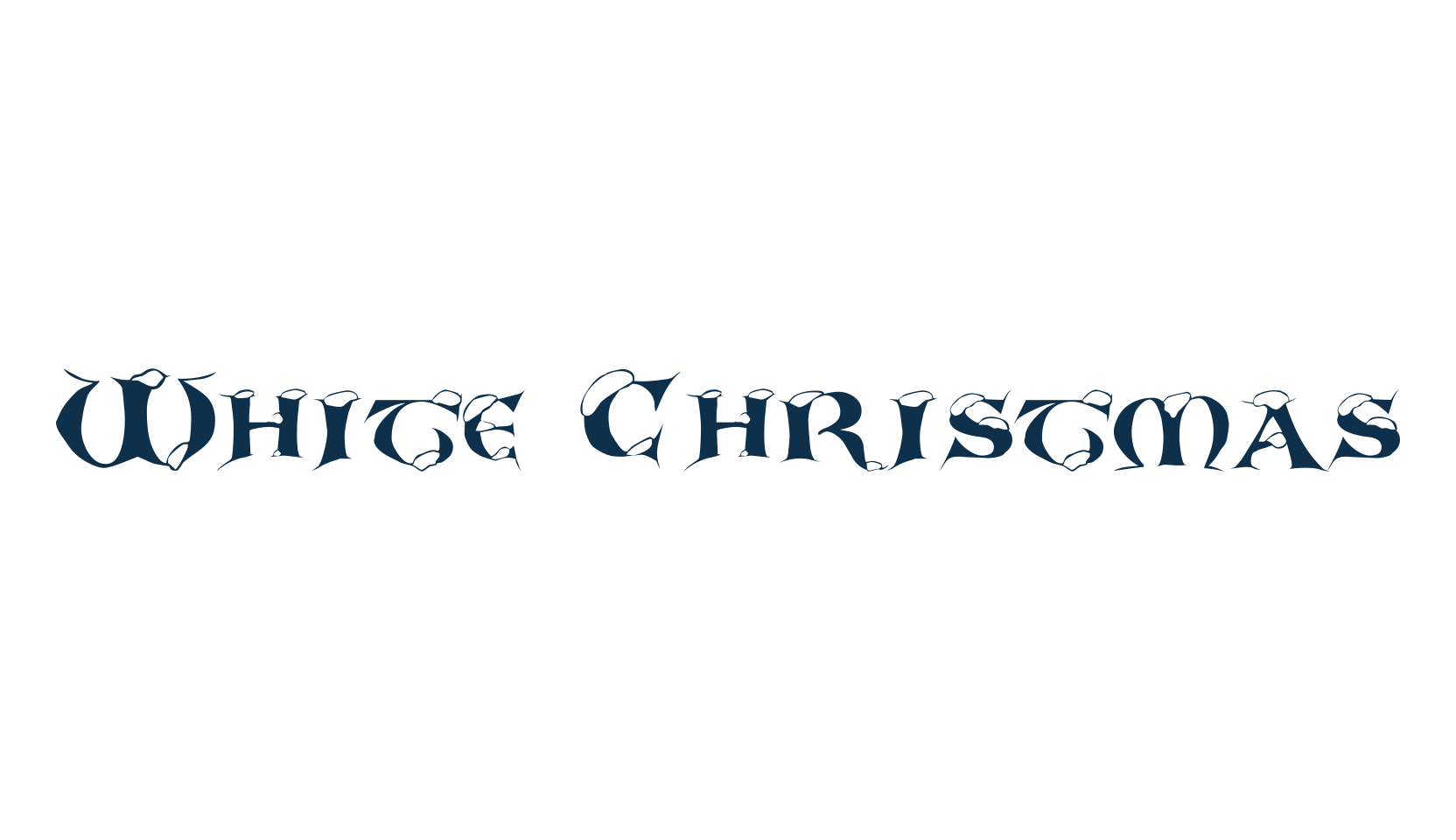 White Christmas, display market font preview