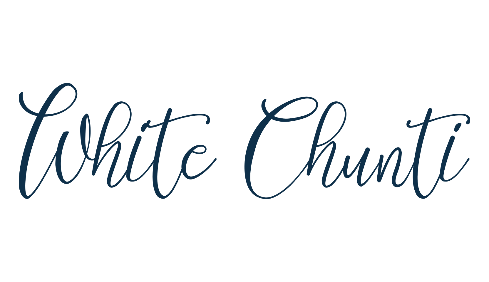 White Chunti, script calligraphy fancy decorative font preview