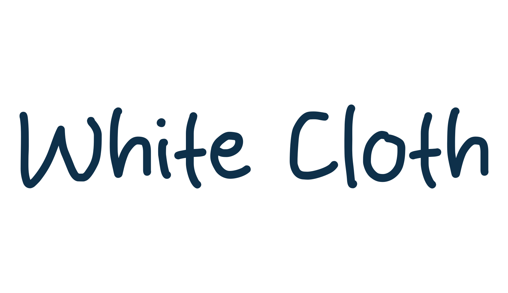 White Cloth, script handwritten fancy decorative calligraphy font preview